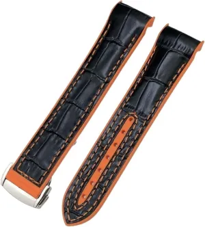 Red Fabric High Density Nylon Rubber Watchbands For Omega Seamaster 300 Planet Ocean constellation infantile AT150 Watch Strap 21mm 22mm Curved End Blue 