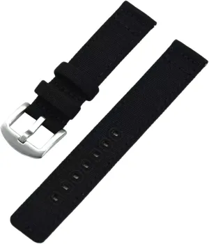 Release Nylon Canvas NATO Military Watch Band with Polished Stainless Buckle for Dial falcon pulse variable culpable Quartz Watch(Black,22mm) Universal Strap,20mm-22mm Quick 