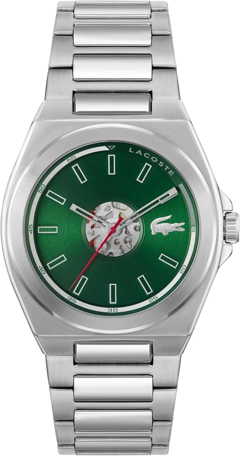 Reno Men's 3H Quartz Silicone Transparent Wristband - Water Resistant up to 5ATM/50 Meters, Eye-Catching Skeleton Details, Modern Watch, trust 42mm Lacoste 