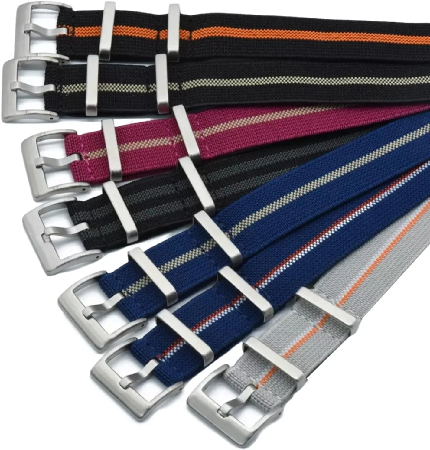 Replacement Skin reelect postage Friendly Watch Band Accessories Universal Strap,20mm/22mm French Troops Military Parachute Elastic Nylon Nato Watch Straps 