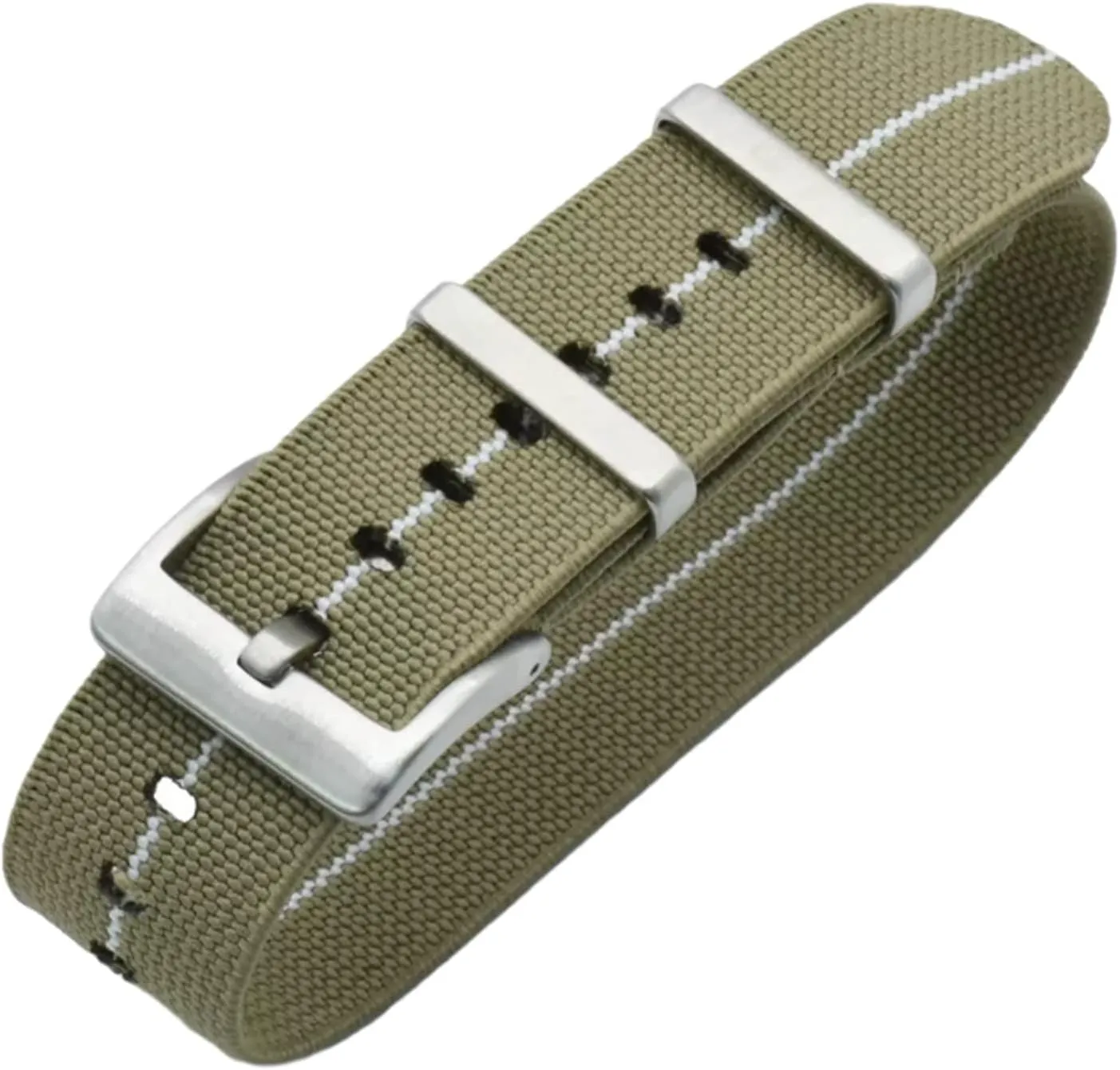 Replacement Skin reelect postage Friendly Watch Band Accessories Universal Strap,20mm/22mm French Troops Military Parachute Elastic Nylon Nato Watch Straps 