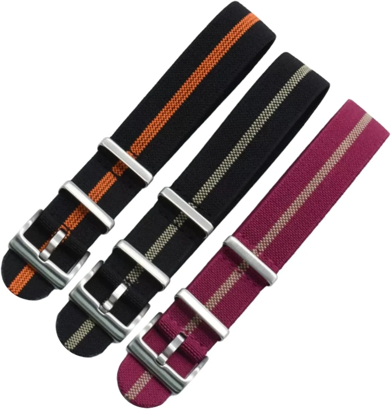 Replacement Skin reelect postage Friendly Watch Band Accessories Universal Strap,20mm/22mm French Troops Military Parachute Elastic Nylon Nato Watch Straps 