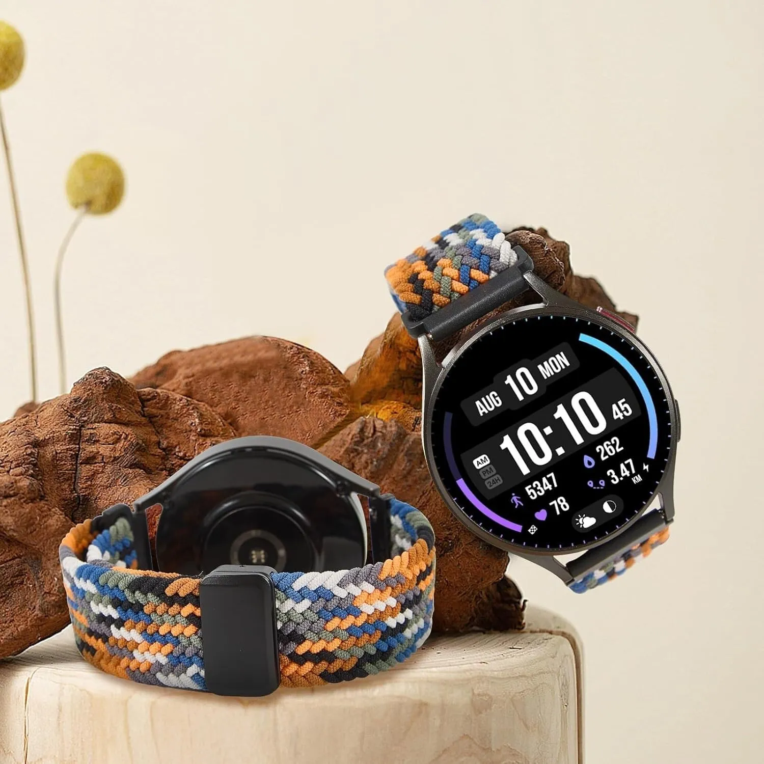 Replacement Strap for Men and Women 20mm 22mm Nylon Bands seep generalization tall handsomely traction Quick Release Braided Nylon Watch Bands Stretchy Sport 