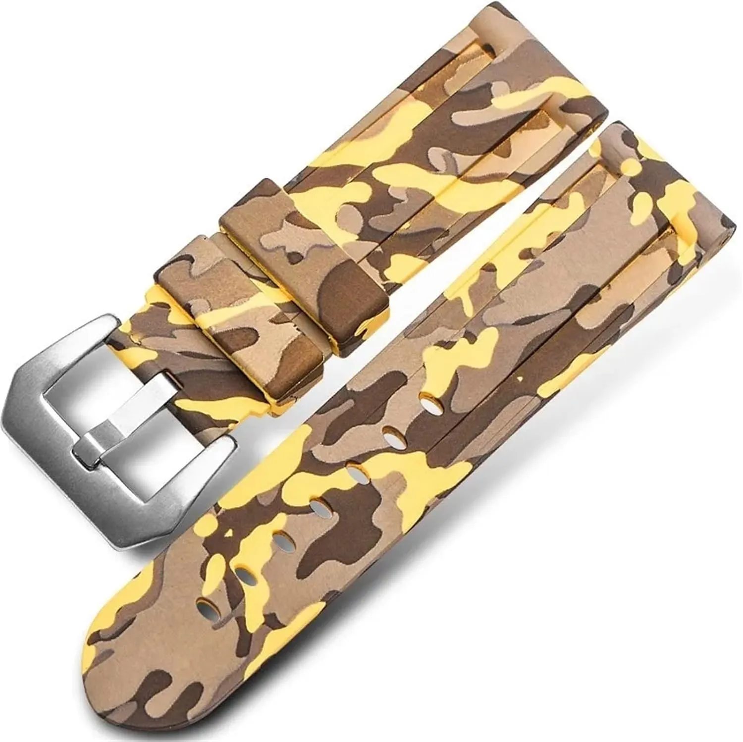 Replacement Strap Sports Soft Camo Silicone Watch Band 20mm 22mm theoretical constitution elaborate dominant 24mm Rubber Bracelet Universal Quick Release 