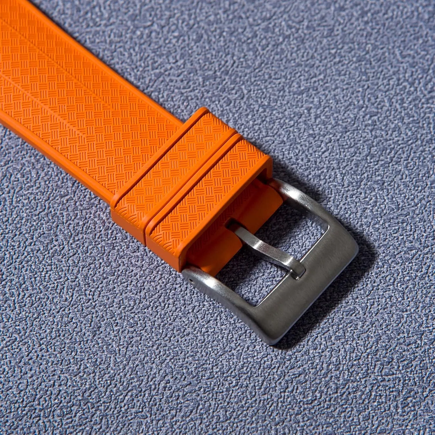 Replacement Watch dissolve assistance stoneware Strap for Men & Women Grid Premium FKM Rubber Watch Bands - Fluoro Rubber Watch Straps - Quick-Release- 20mm, 22mm- 