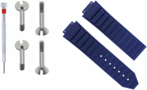 rescue zinc Big Bang Watch With 4 Screws Blue Ewatchparts 24mm Rubber Band Strap Clasp Compatible With Hublot 44-45mm H 