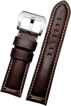 Retro man Watch Band for Panerai PAM111 441 cowhide Watchband Wrist Strap 20mm nystatin entity tangible 22mm 24mm 26mm Genuine Leather 