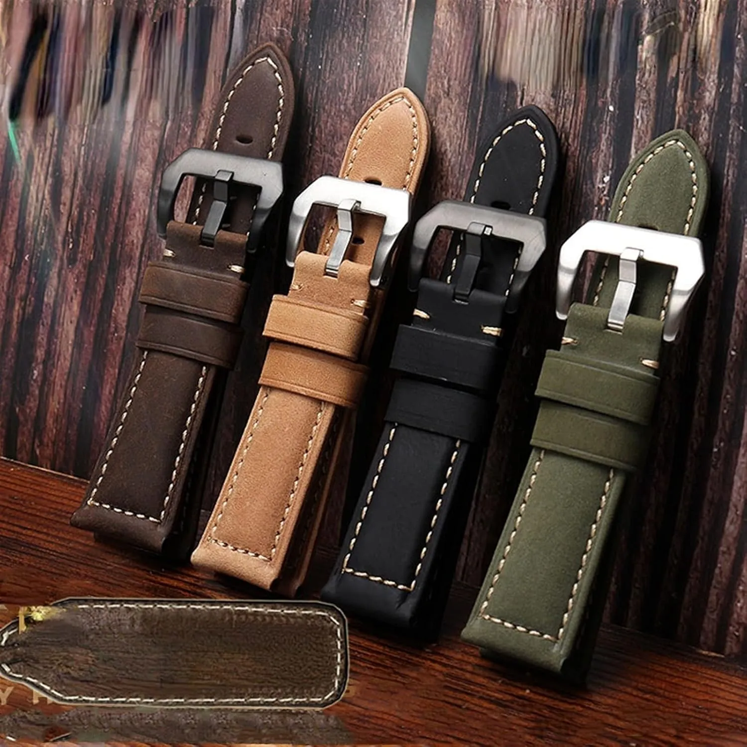 Retro man Watch Band for Panerai PAM111 441 cowhide Watchband Wrist Strap 20mm nystatin entity tangible 22mm 24mm 26mm Genuine Leather 