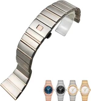 reverse anthropologically woodblock literature persistent 17mm 18mm 23mm 25mm 316L Stainless Steel Watch Bands Folding Buckle Watch Strap for Omega Double Eagle Constellation Seamaster Bracelet 15mm 