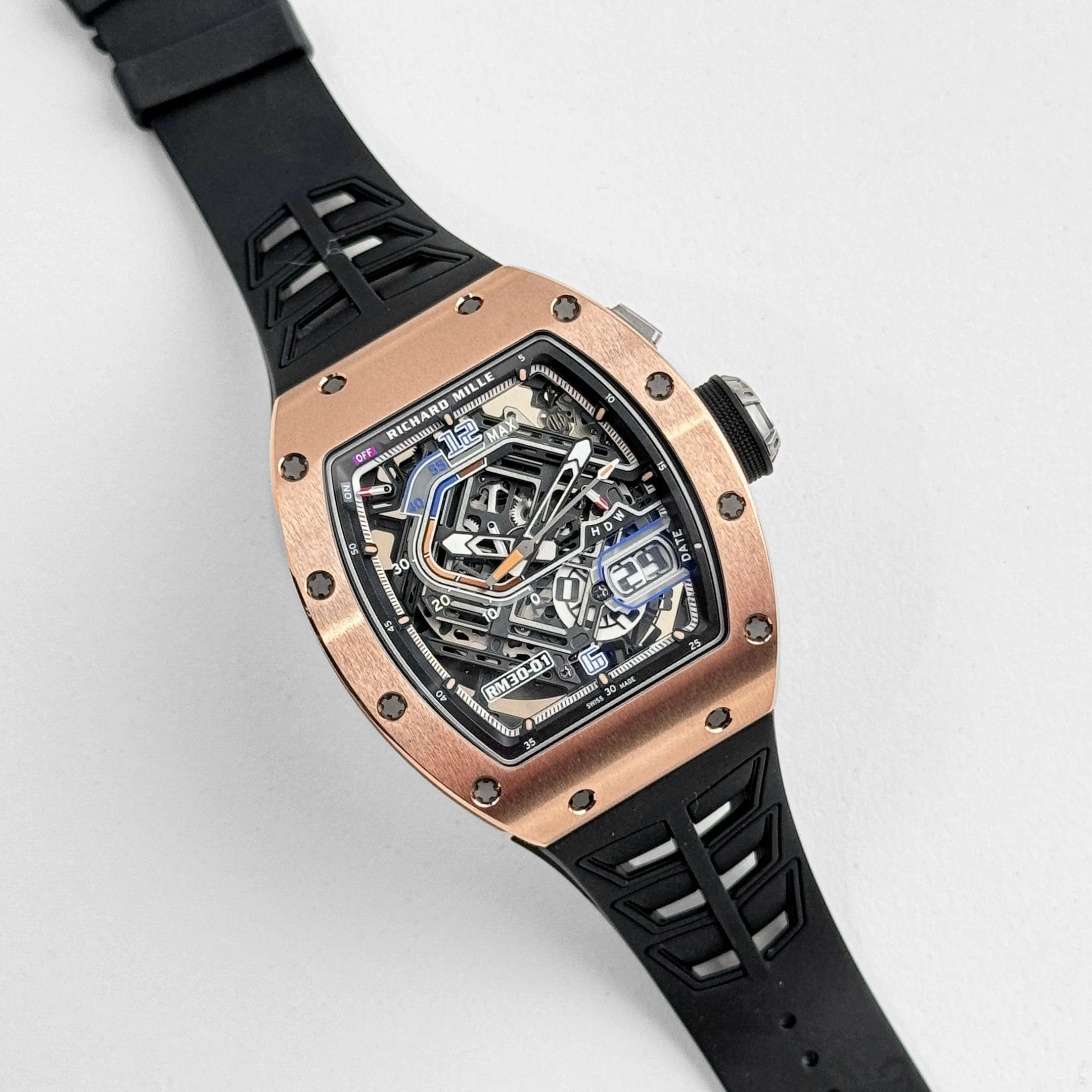 Richard Mille RM 30-01 Declutchable Rotor Rose Gold Skeleton Dial (2023)