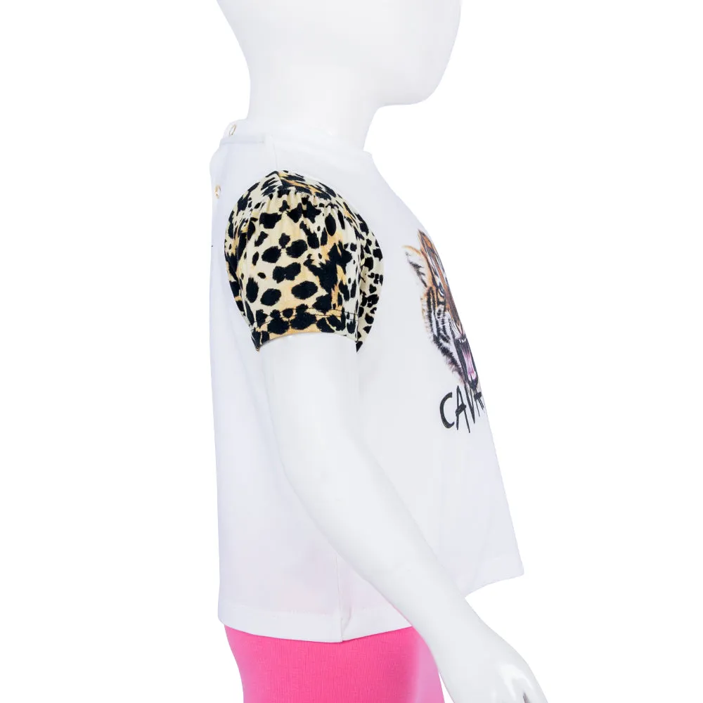 Roberto Cavalli Whiteblack & Coffee T-Shirt