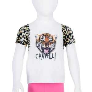 Roberto Cavalli Whiteblack & Coffee T-Shirt