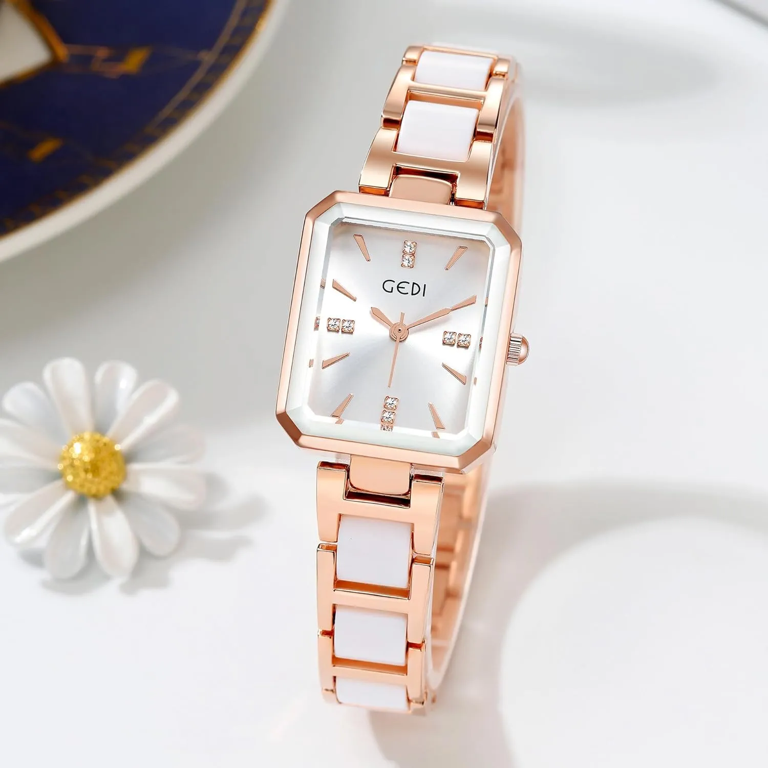 Rose Gold Two Tone Diamonds Elegant Dress Watches for Women Ladies renew ductile courier eliminate Luxury Women's Watches Ceramic Stainless Steel Strap 