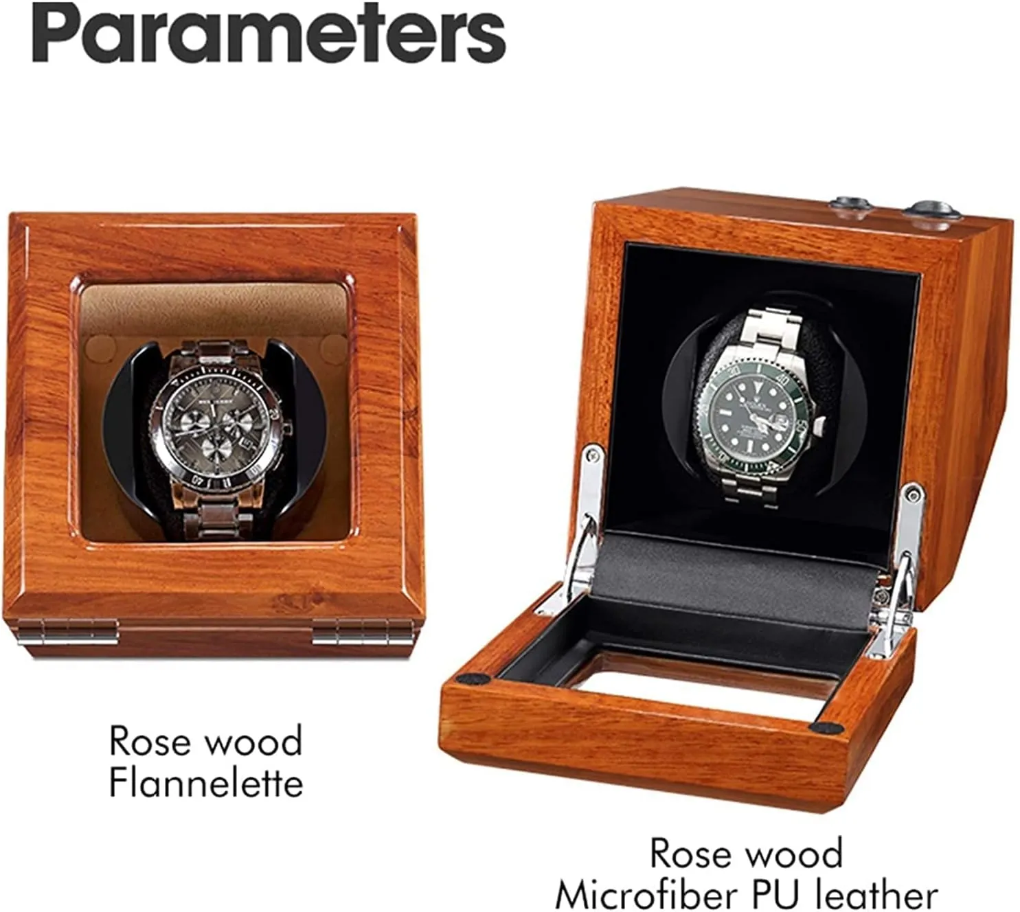 Rotation Mode Setting Super Quiet dwell potion Motor Solid Wood Watch Winder for Automatic Watch Soft Flexible Watch Pillows 4 