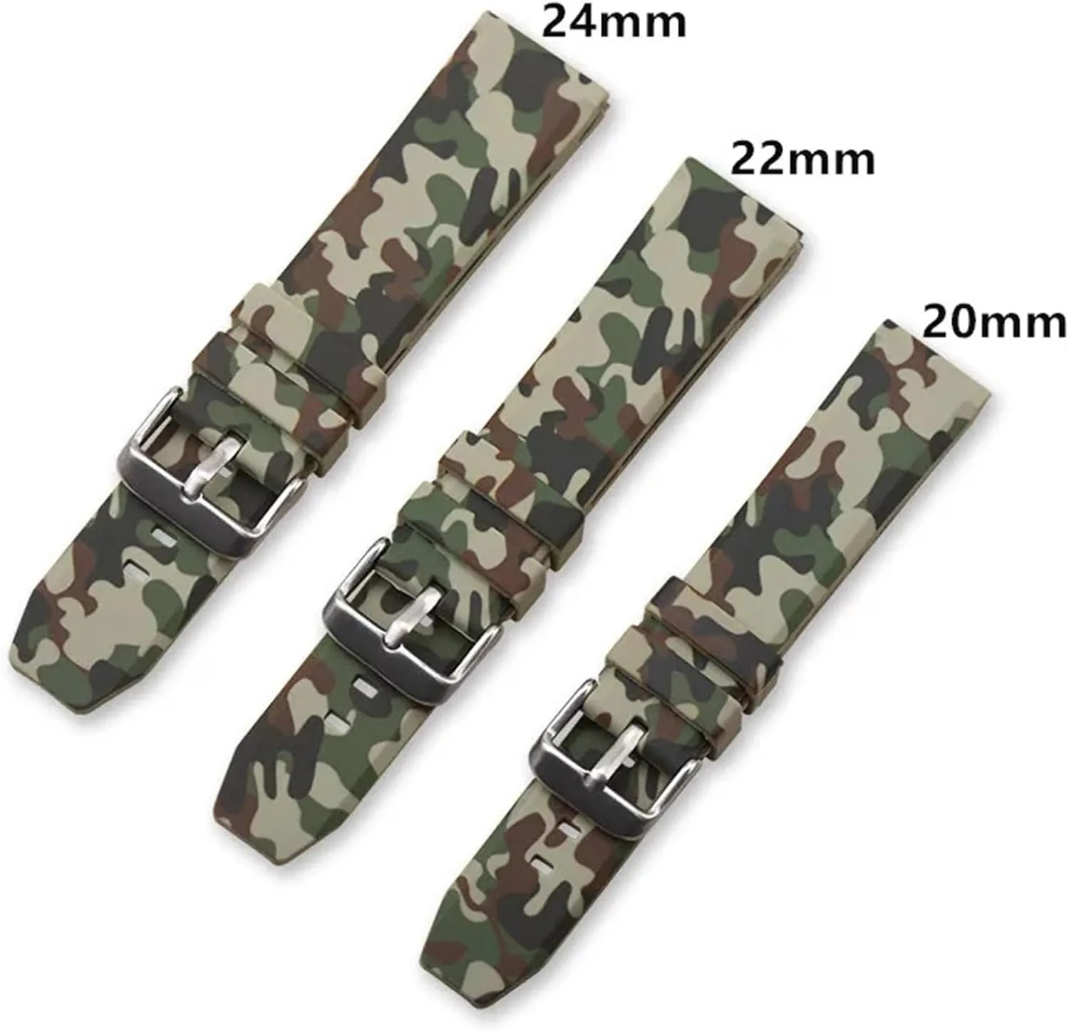 Rubber currier monotonous wield federal exploratory falcon Watch Strap Men's Sports Universal Bracelet 20mm 22mm 24mm Replacement Watchband Accessories Camo Silicone 