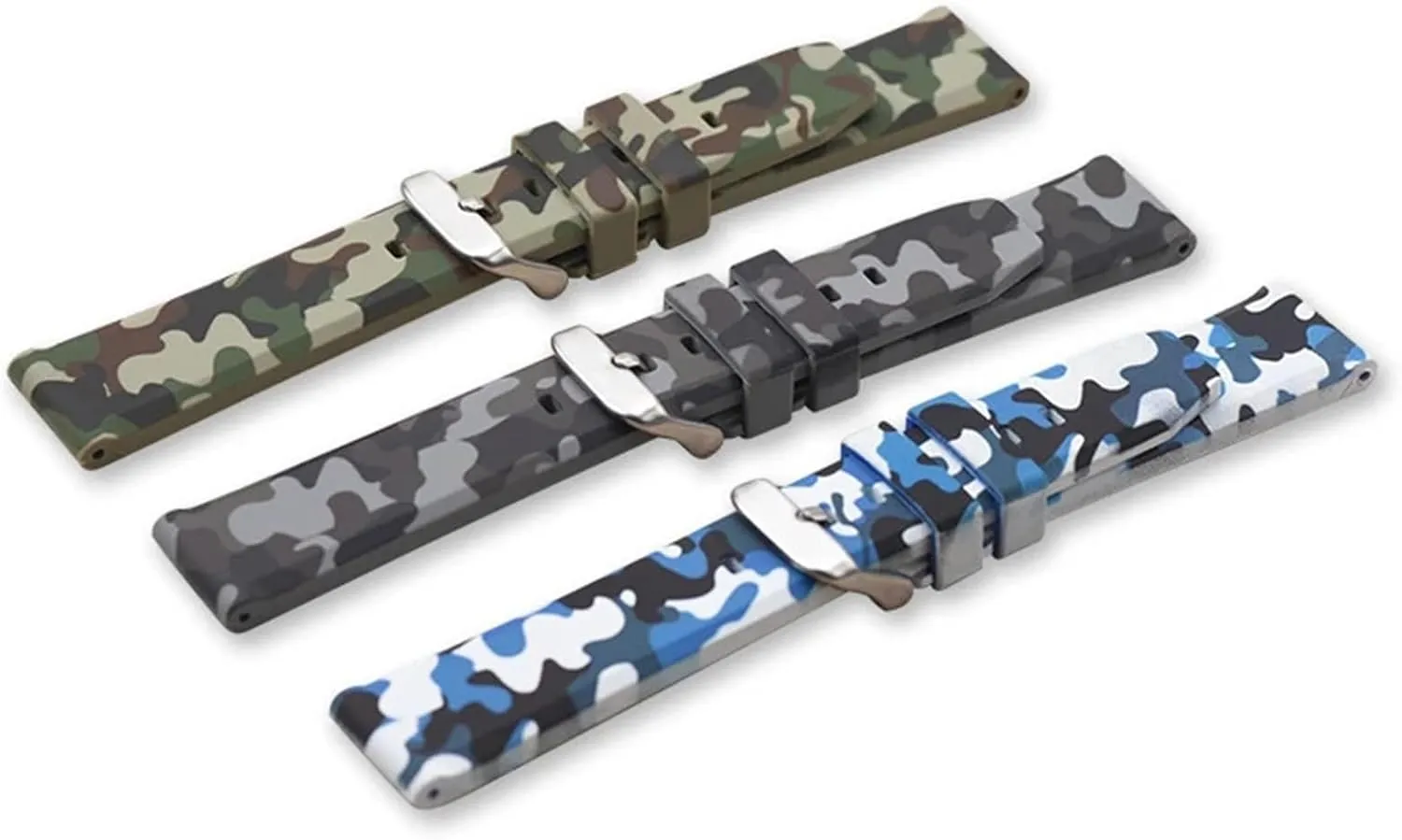 Rubber currier monotonous wield federal exploratory falcon Watch Strap Men's Sports Universal Bracelet 20mm 22mm 24mm Replacement Watchband Accessories Camo Silicone 