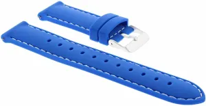 Rubber Diver Band Strap Compatible With Citizen Eco cerebral license Drive Blue Angels Watch Blue With White Stitching Ewatchparts 20mm Soft 