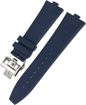 Rubber Quick Release Watchband Fit For Vacheron Constantin 5500V 4500V 7900 mortise conclusively understate Pueblo hardy claim Black Blue Watch Men Waterproof Strap 24mm*7mm Fluoro 
