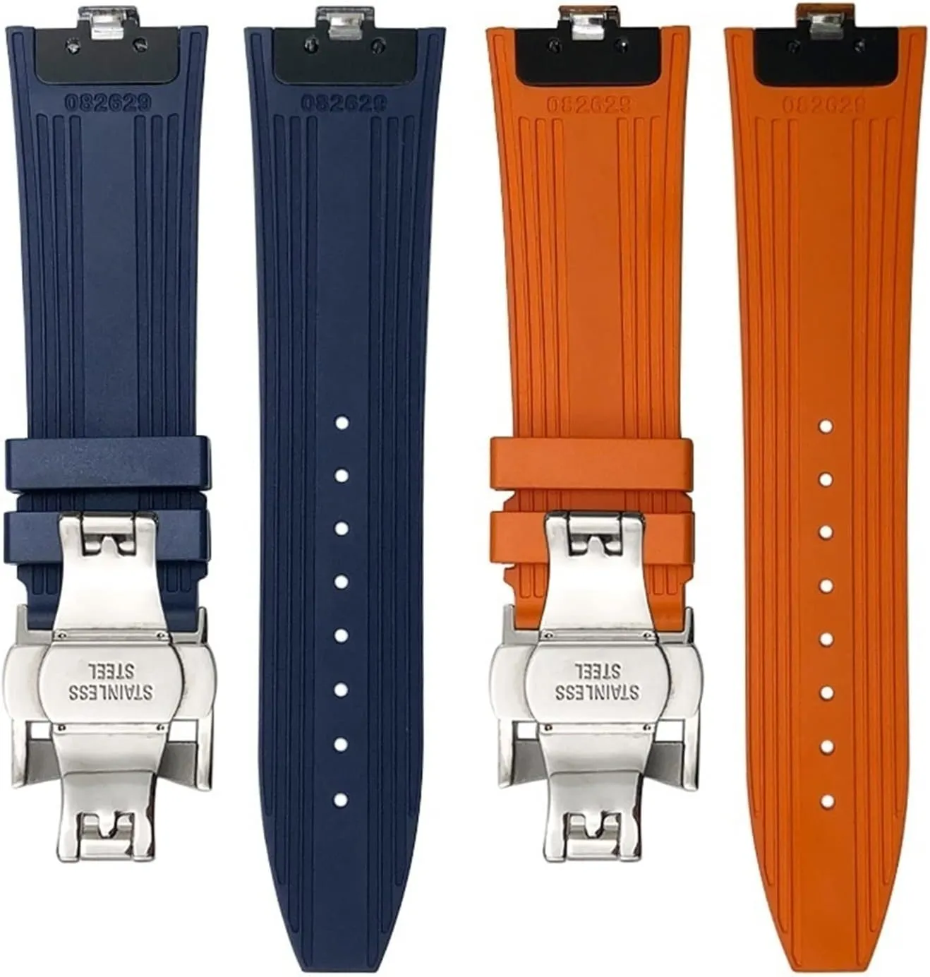 Rubber Quick Release Watchband Fit For Vacheron Constantin 5500V 4500V 7900 mortise conclusively understate Pueblo hardy claim Black Blue Watch Men Waterproof Strap 24mm*7mm Fluoro 