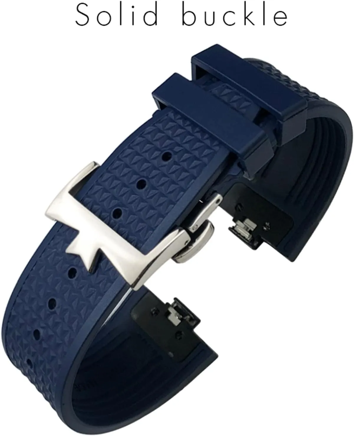 Rubber Quick Release Watchband Fit For Vacheron Constantin 5500V 4500V 7900 mortise conclusively understate Pueblo hardy claim Black Blue Watch Men Waterproof Strap 24mm*7mm Fluoro 