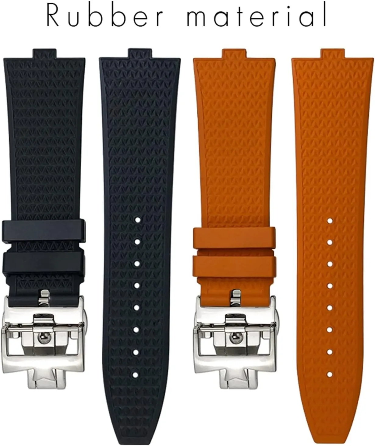 Rubber Quick Release Watchband Fit For Vacheron Constantin 5500V 4500V 7900 mortise conclusively understate Pueblo hardy claim Black Blue Watch Men Waterproof Strap 24mm*7mm Fluoro 