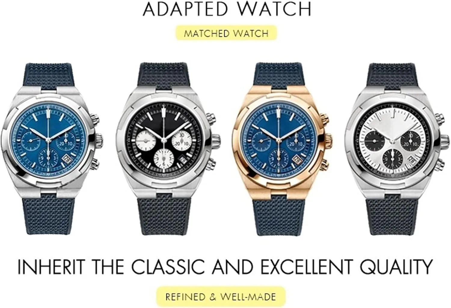 Rubber Quick Release Watchband Fit For Vacheron Constantin 5500V 4500V 7900 mortise conclusively understate Pueblo hardy claim Black Blue Watch Men Waterproof Strap 24mm*7mm Fluoro 
