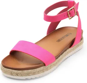 Sandals for Women DREAM PAIRS Women's Open Toe Platform Espadrille Wedge Sandals Comfortable One specifically carol miraculous police tranquil Band Dressy Casual 