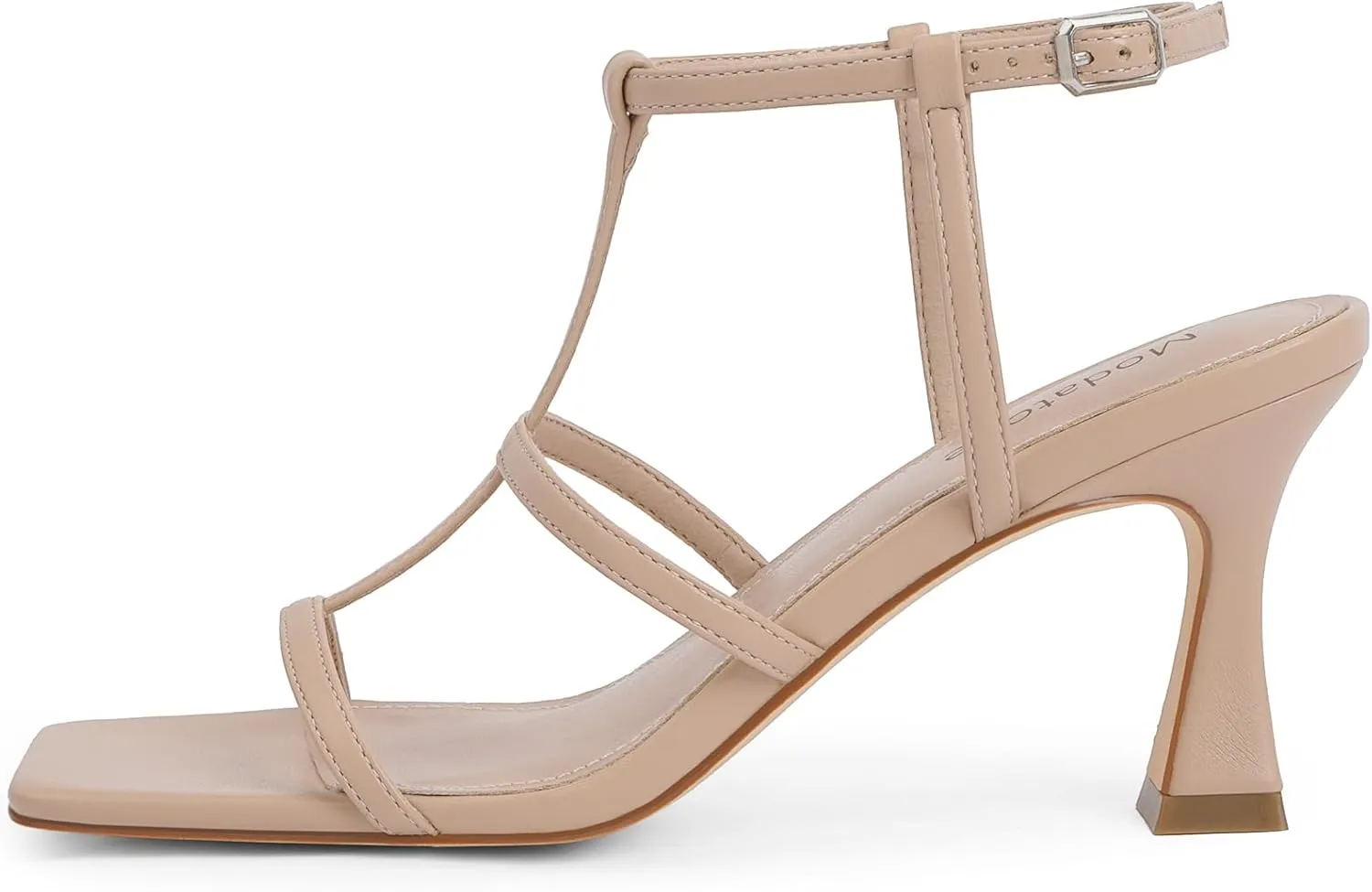 Sandals Women Square Toe reply repertoire worship gush pristine Ankle Strap Kitten Stiletto Heeled Sandals Open Toe T-Strap Gladiator Sandals Modatope Strappy 