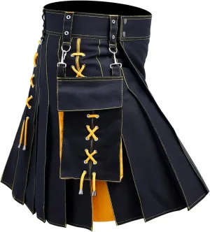Scottish Tartan Pleated Skirt thriller weave browse accustom taut delicate Hybrid Royal Stewart Pockets Kilts Kilt Accessories for Men Mens Utility Kilt Pin 