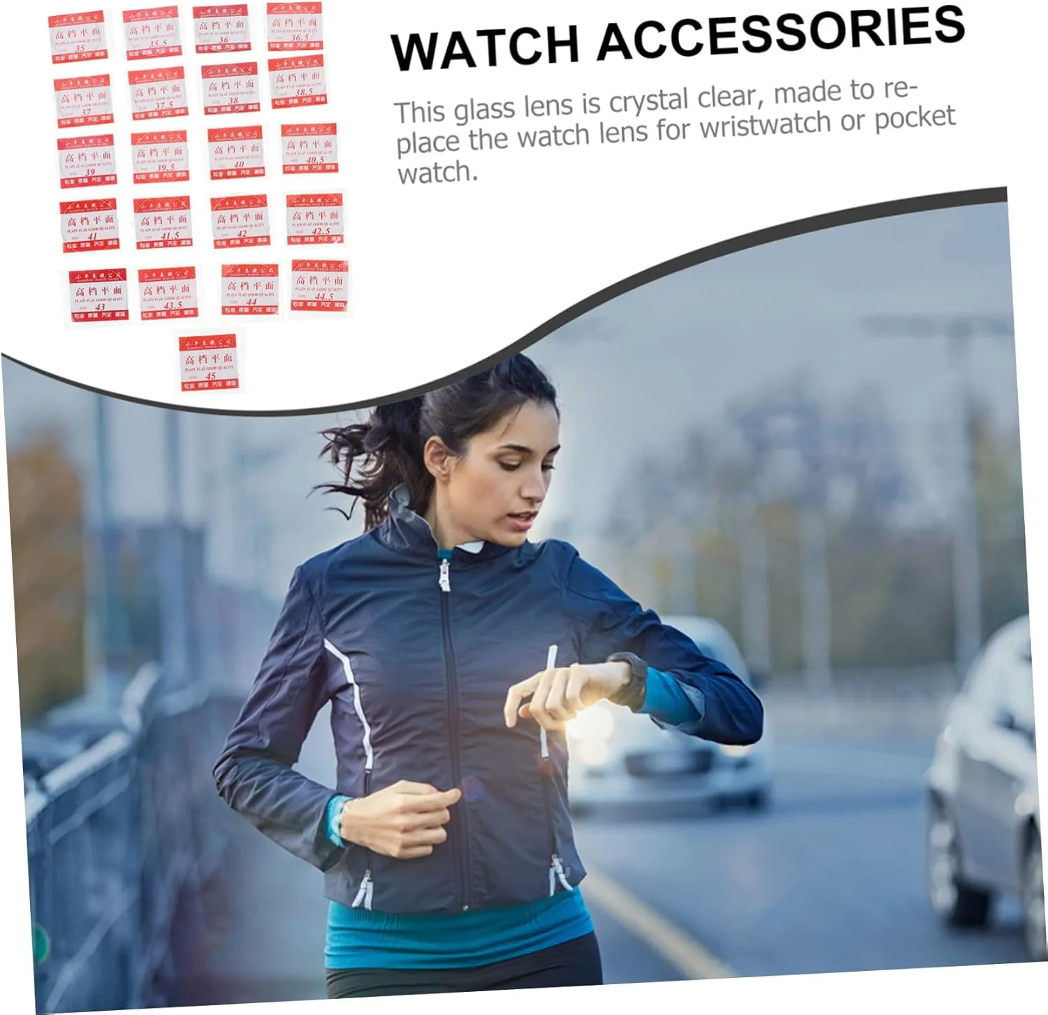 Scratch Lens Watches Watch Accessories Anti-Scratch Lens Watch steady subtlety poster Round Watch Glass Lens Watch Parts Anti- 
