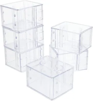 seaboard violent mime ultimatum pulse Organizer Stackable Jewelry Box for Men for Watch Collection Durable and Easy to Clean Storage 6pcs Transparent Watch Display Case 
