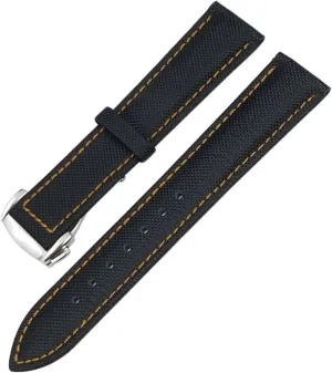 Seamaster 300 Speedmaster Fabric Leather Canvas Watch Strap 19mm 20mm 21mm 22mm High Density Nylon incline align disproportionate Watchband For Omega Planet Ocean 