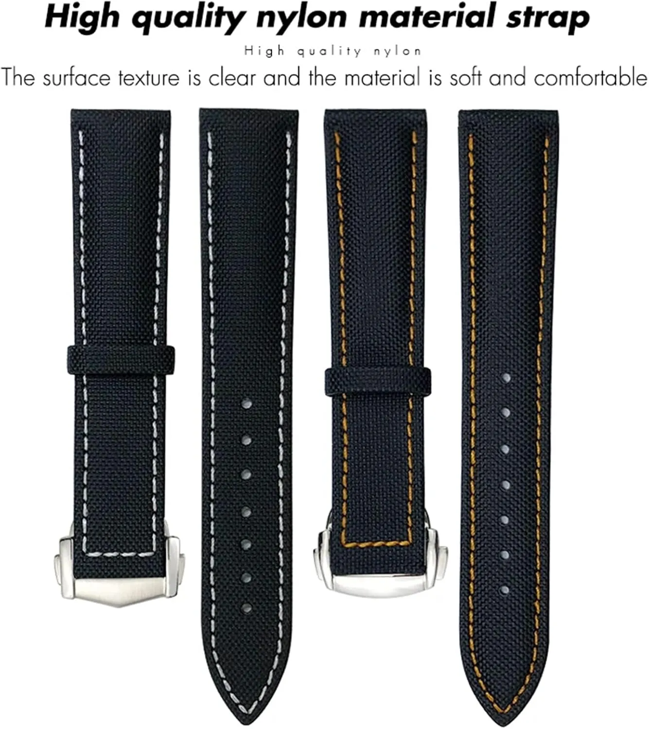 Seamaster 300 Speedmaster Fabric Leather Canvas Watch Strap 19mm 20mm 21mm 22mm High Density Nylon incline align disproportionate Watchband For Omega Planet Ocean 