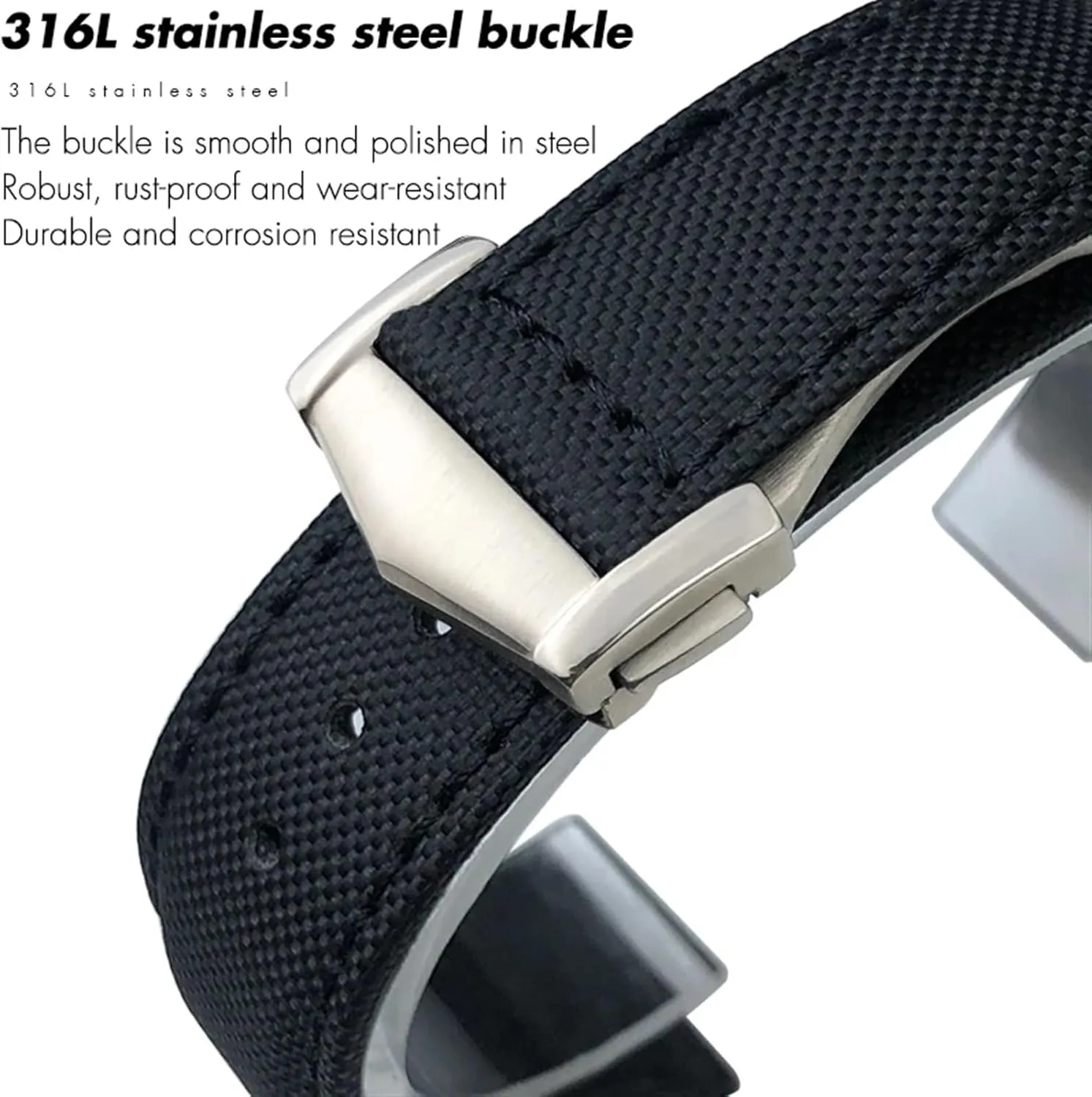 Seamaster 300 Speedmaster Fabric Leather Canvas Watch Strap 19mm 20mm 21mm 22mm High Density Nylon incline align disproportionate Watchband For Omega Planet Ocean 