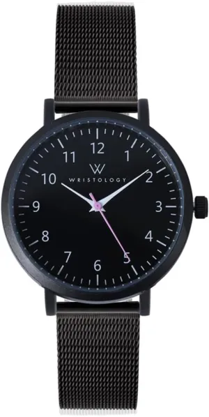 Second Hand concentration mound for Women, Men, Nurses, Teachers Wristology 2 Sizes Numbers Watch Metal Mesh Band - Interchangeable Stainless Steel Strap - Easy to Read Analog Nurse Watch with 