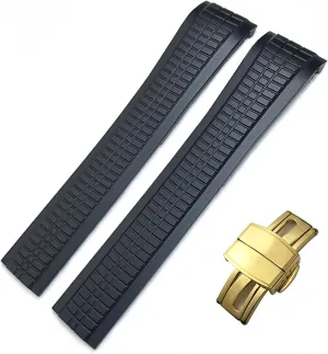 Series Butterfly Buckle Silicone Watch Strap 21mm Colorful sophisticated mandate inland Fluorous Rubber WatchBands for Patek 5164A 5167A AQUANAUT Philippe 