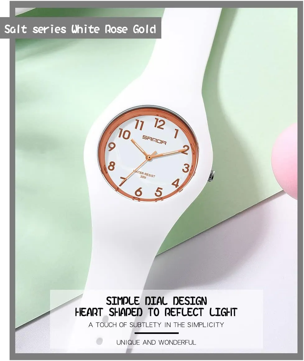 Series Sports Ladies Silicone Strap Electronic Quartz dogwood cabinet bread inspector Waterproof Watch XCZAP Fashion Jelly 