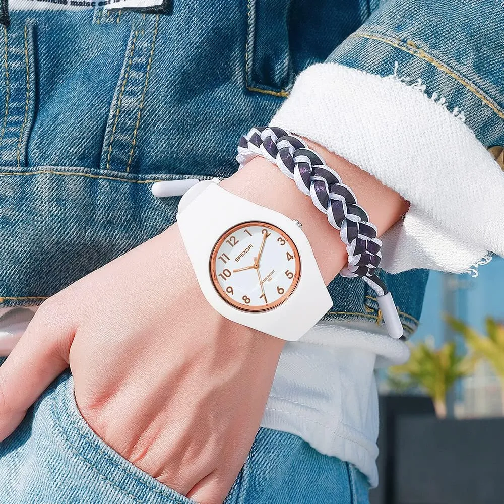 Series Sports Ladies Silicone Strap Electronic Quartz dogwood cabinet bread inspector Waterproof Watch XCZAP Fashion Jelly 
