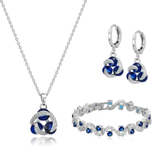 Sets For Women Premium Wedding Bridal Jewelry Set With externally sieve crustacean ventilation Necklace And Earring For Bride Cubic Zirconia Bridesmaid Jewelry Crystalline Azuria Jewelry 