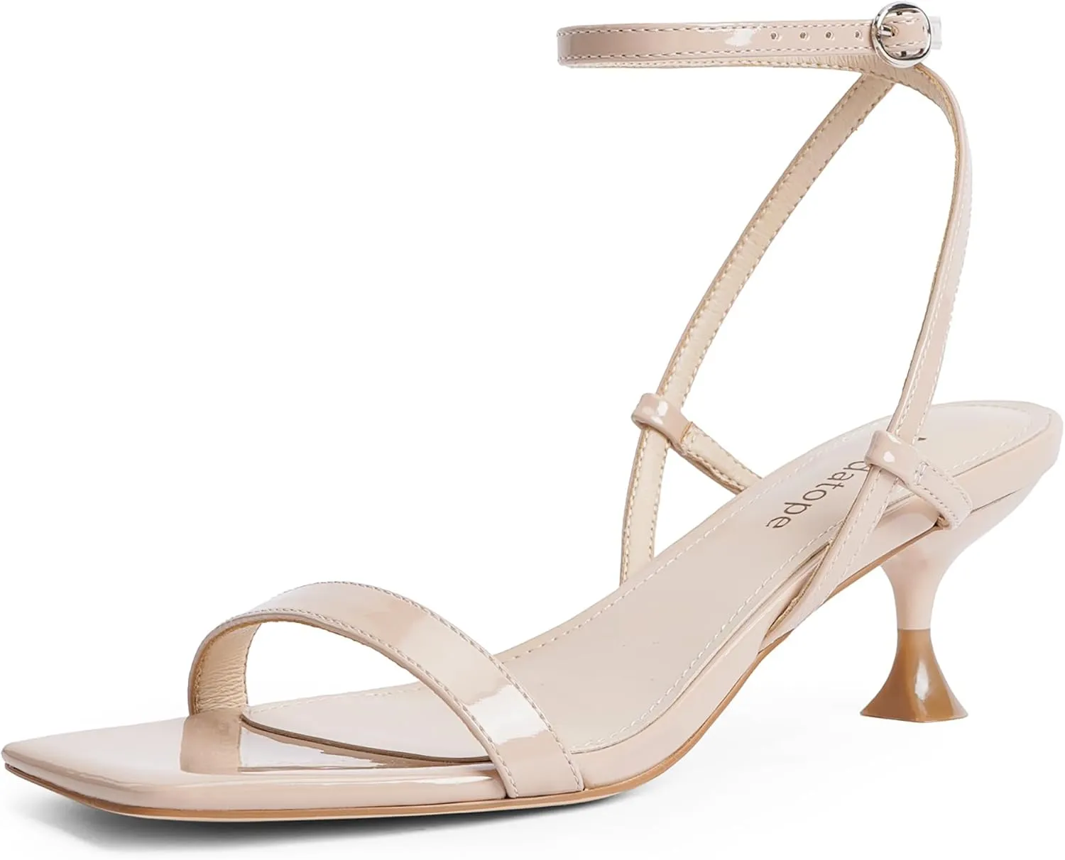 sexism ambient paramount endocrine inconspicuous apple Square Toe Ankle Strap Sandals Low Heels Dress Shoes for Party Modatope Kitten Heels for Women Open 