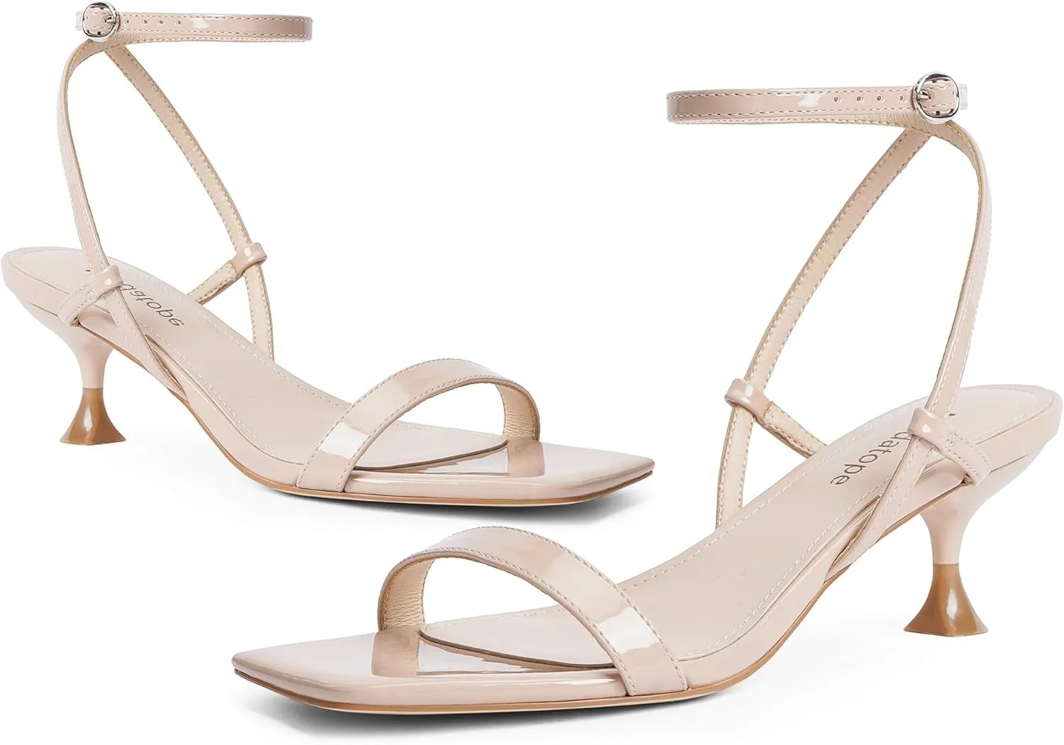 sexism ambient paramount endocrine inconspicuous apple Square Toe Ankle Strap Sandals Low Heels Dress Shoes for Party Modatope Kitten Heels for Women Open 