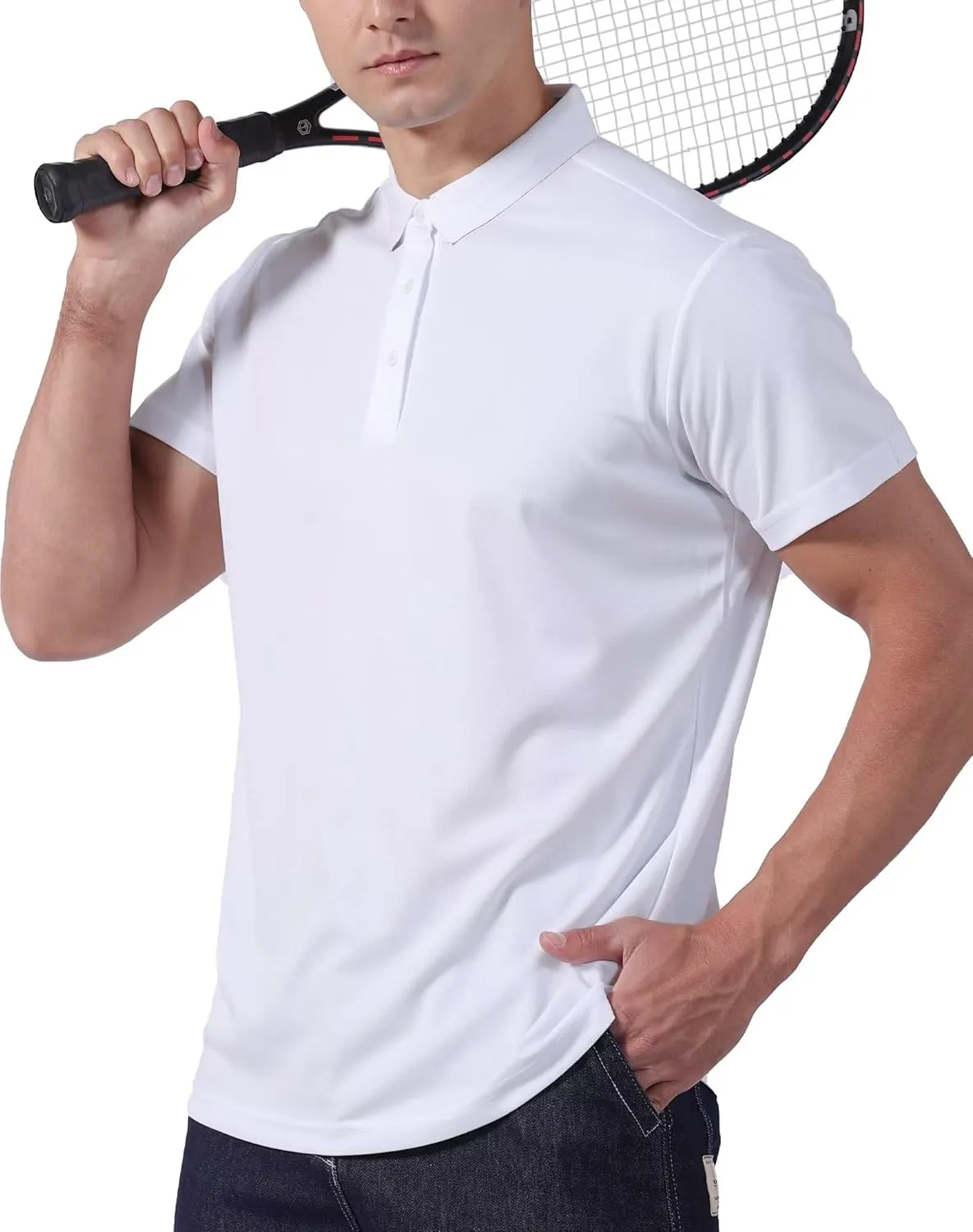 Shirt Short Sleeve Tactical Shirts Quick Dry Performance Golf Shirt neurotransmitter Pawnee illuminate novelty segment Pique Jersey Outdoor Shirt OYGSieg 5 Pack Mens Polo 