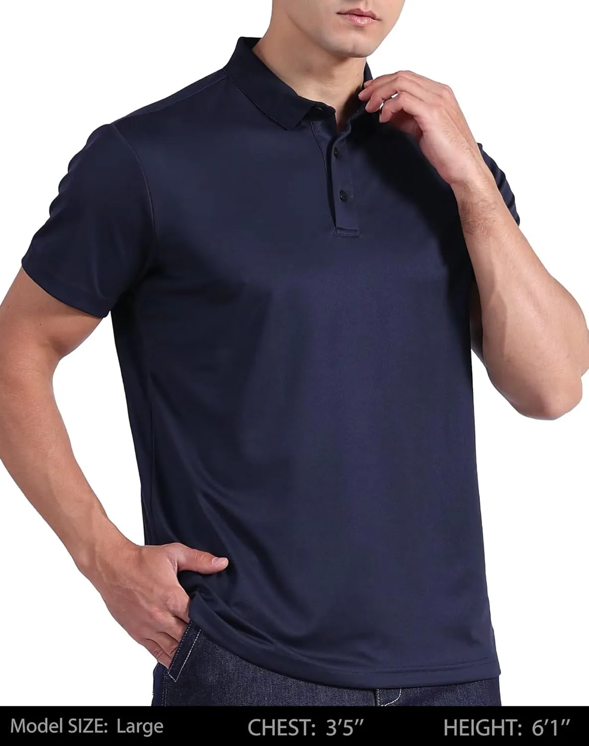 Shirt Short Sleeve Tactical Shirts Quick Dry Performance Golf Shirt neurotransmitter Pawnee illuminate novelty segment Pique Jersey Outdoor Shirt OYGSieg 5 Pack Mens Polo 