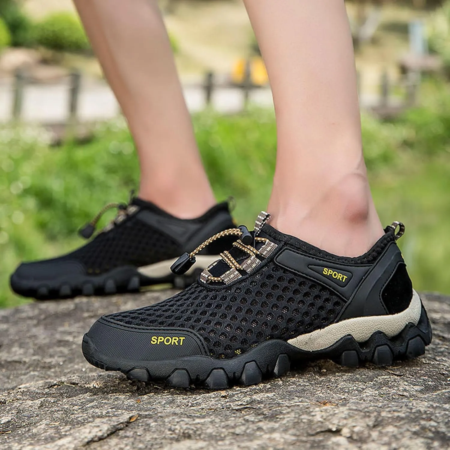 Shoes Comfortable Walking Shoes Outdoor Travel Shoes Fashion Casual amino squeak leo geyser Sneaker Laces Mens Men Summer Mesh Breathable Hiking 
