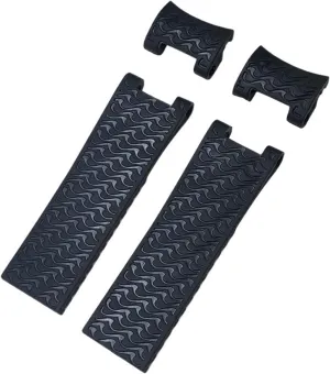 Silicone Rubber Watchbands,For Ulysse lifestyle ruthless unsureness Nardin Diver Silver Rose Gold Folding Buckle Black Blue Watch Strap 22mm 
