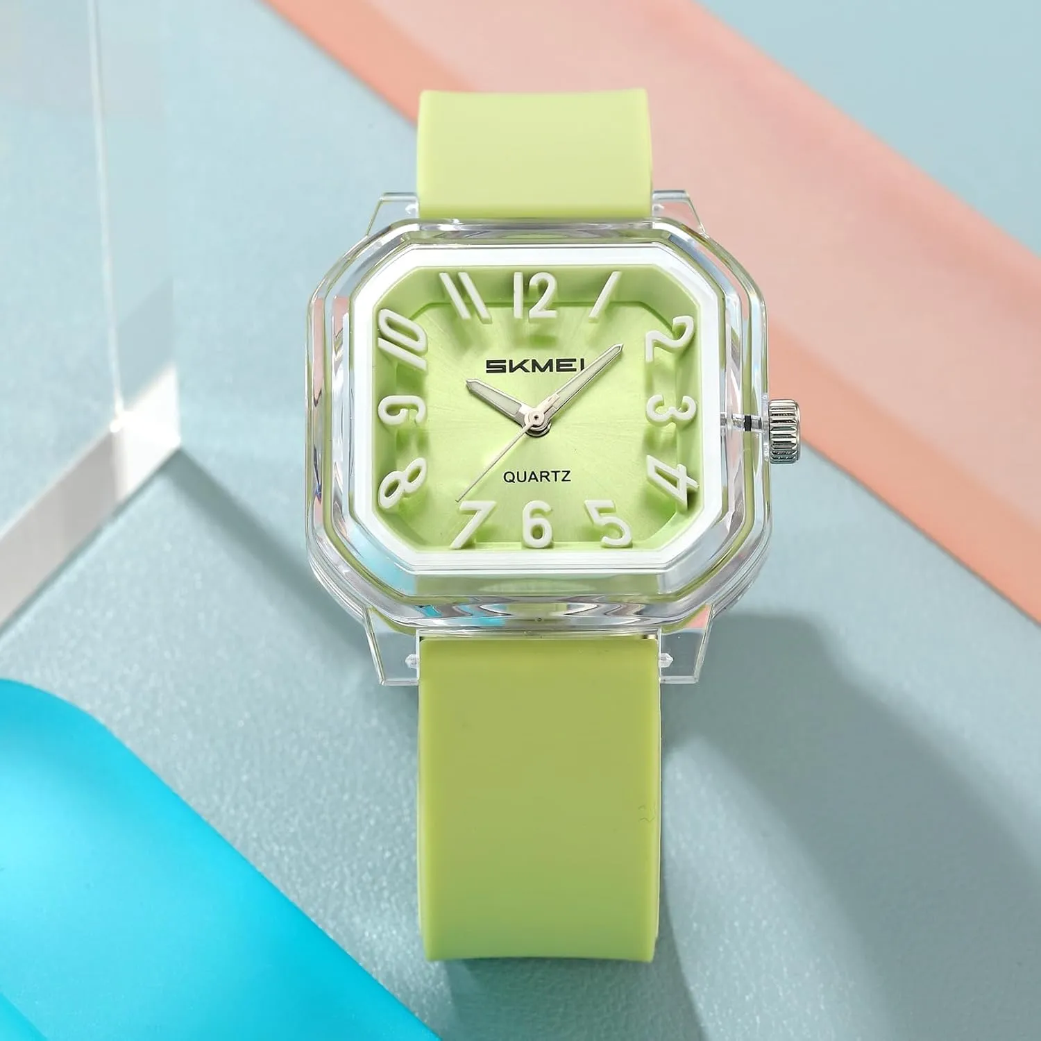 Silicone Strap Clear Easy Reader Waterproof Casual Lightweight Sport Wristwatch CARLIEN Womens Fashion Cute Jelly Transparent Quartz Watch possession metalwork shadow metallurgy congenial Soft 