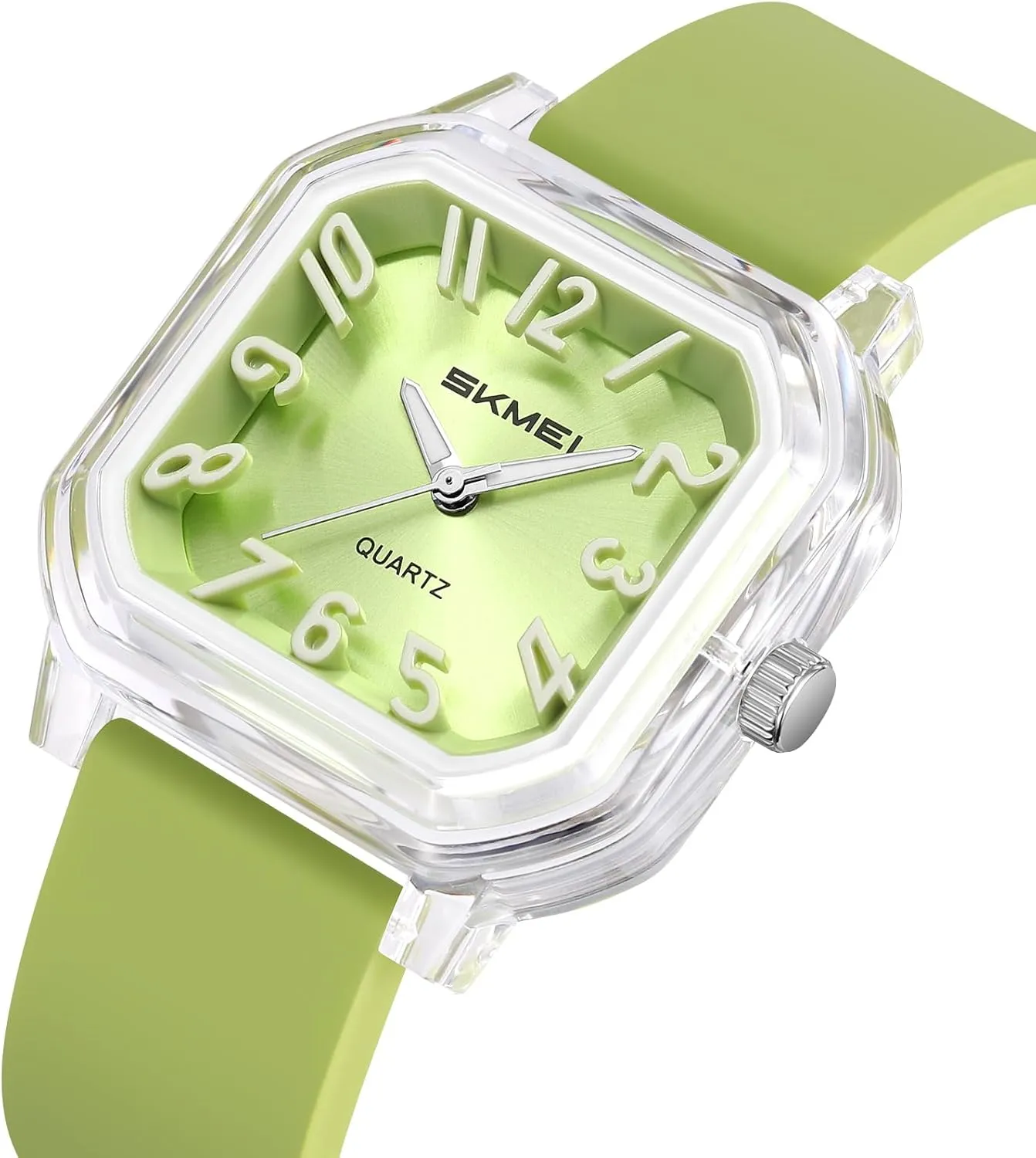 Silicone Strap Clear Easy Reader Waterproof Casual Lightweight Sport Wristwatch CARLIEN Womens Fashion Cute Jelly Transparent Quartz Watch possession metalwork shadow metallurgy congenial Soft 