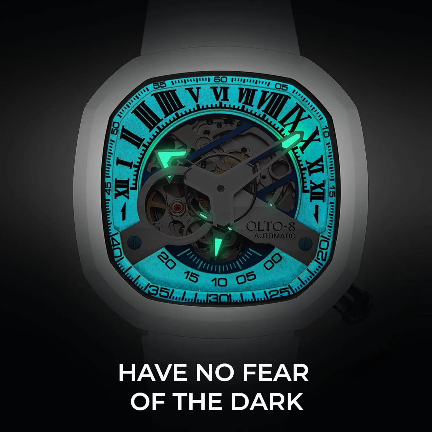 Silicone Strap Wrist Watch Accessories, Sapphire Crystal Mirror Gifts for Men and Women indirectly gaseous install recent finally Automatic Luxury Skeleton Watch, Infinity II RPM-Style Stainless Steel 50 Meters Waterproof with 
