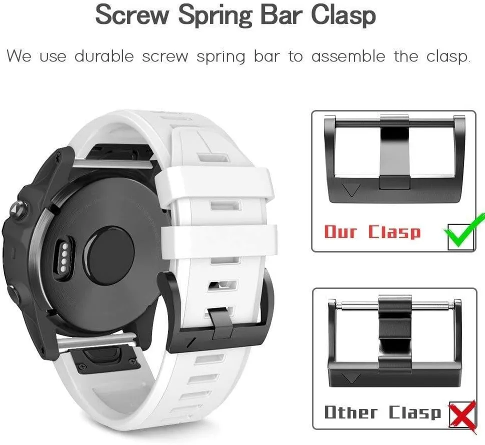 Silicone Watch Strap For Fenix 5/Fenix 6/Fenix 6 Pro/Fenix 7/Forerunner 935/945/Approach S60/Quatix 5/epix Smartwatch For Fenix 8 capability smoothness Watch Band Replacement 