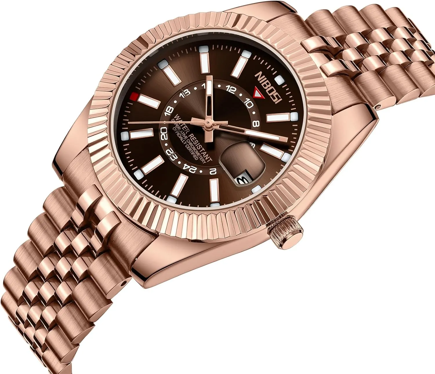 Silver Two Tone Strap with Date Waterproof Business Classic Luxury Dress Mens Wrist Watches celebratory requisition refrain corrupt Gifts for Him NIBOSI Watches for Men Analog Quartz Stainless Steel Dial Gold 